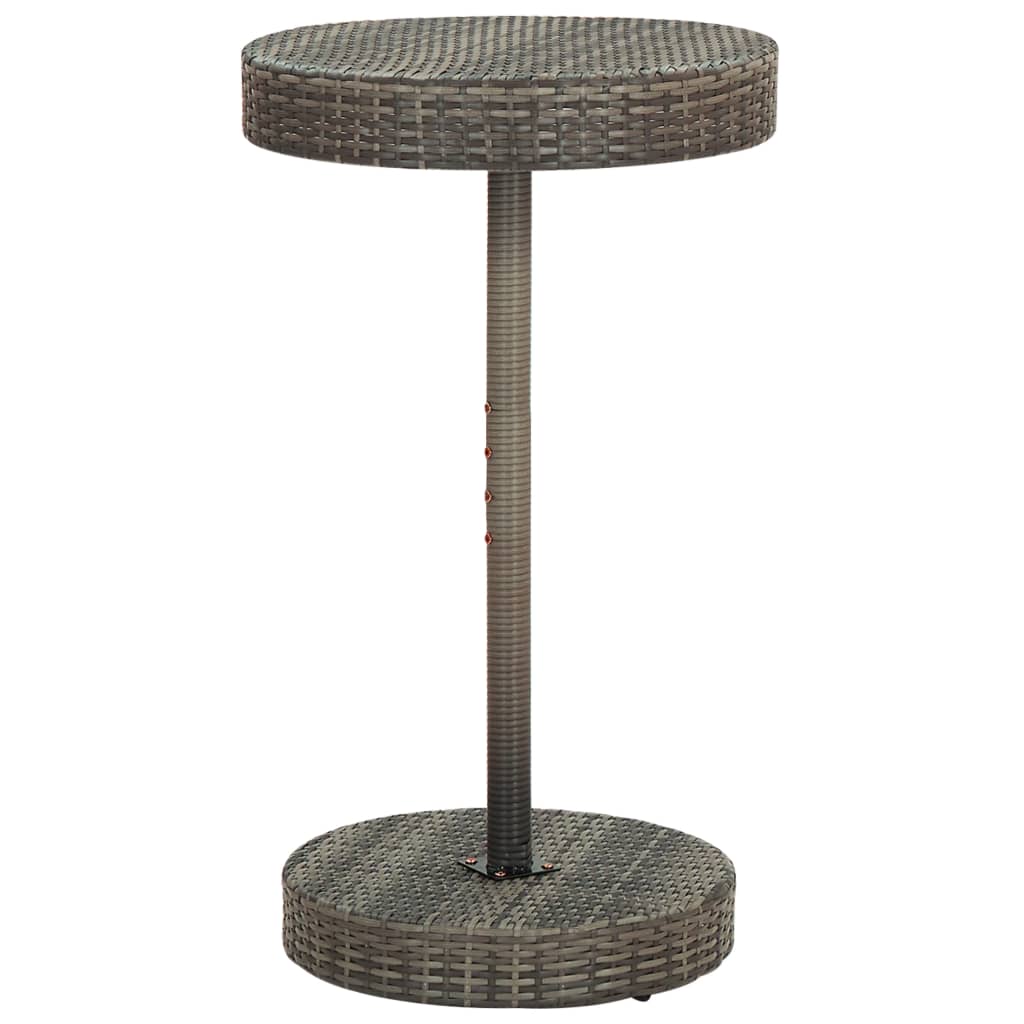 3-Tlg. Gartenbar-Set Mit Kissen Poly Rattan