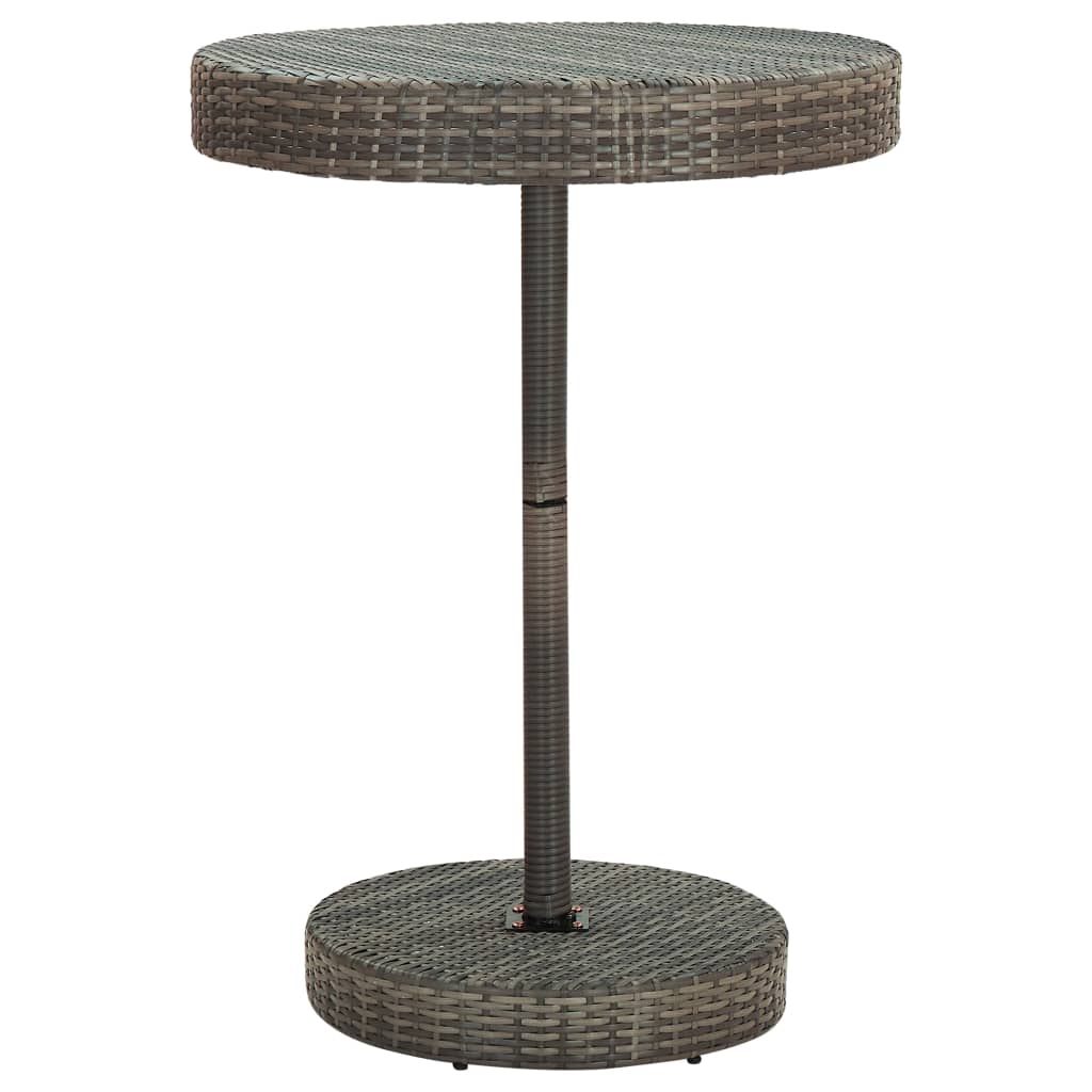5-Tlg. Gartenbar-Set Mit Kissen Poly Rattan