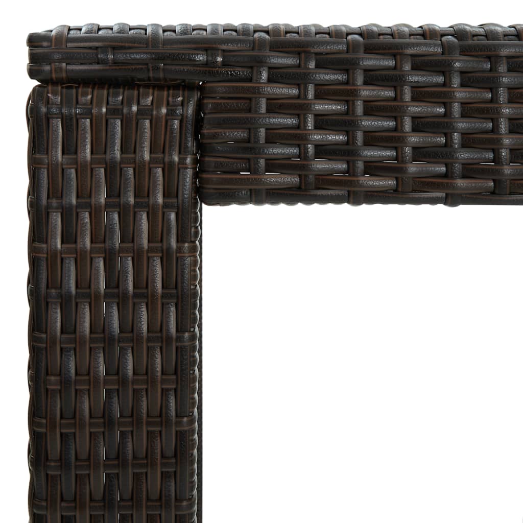 5-Tlg. Gartenbar-Set Mit Kissen Poly Rattan