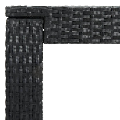 3-Tlg. Gartenbar-Set Mit Kissen Poly Rattan