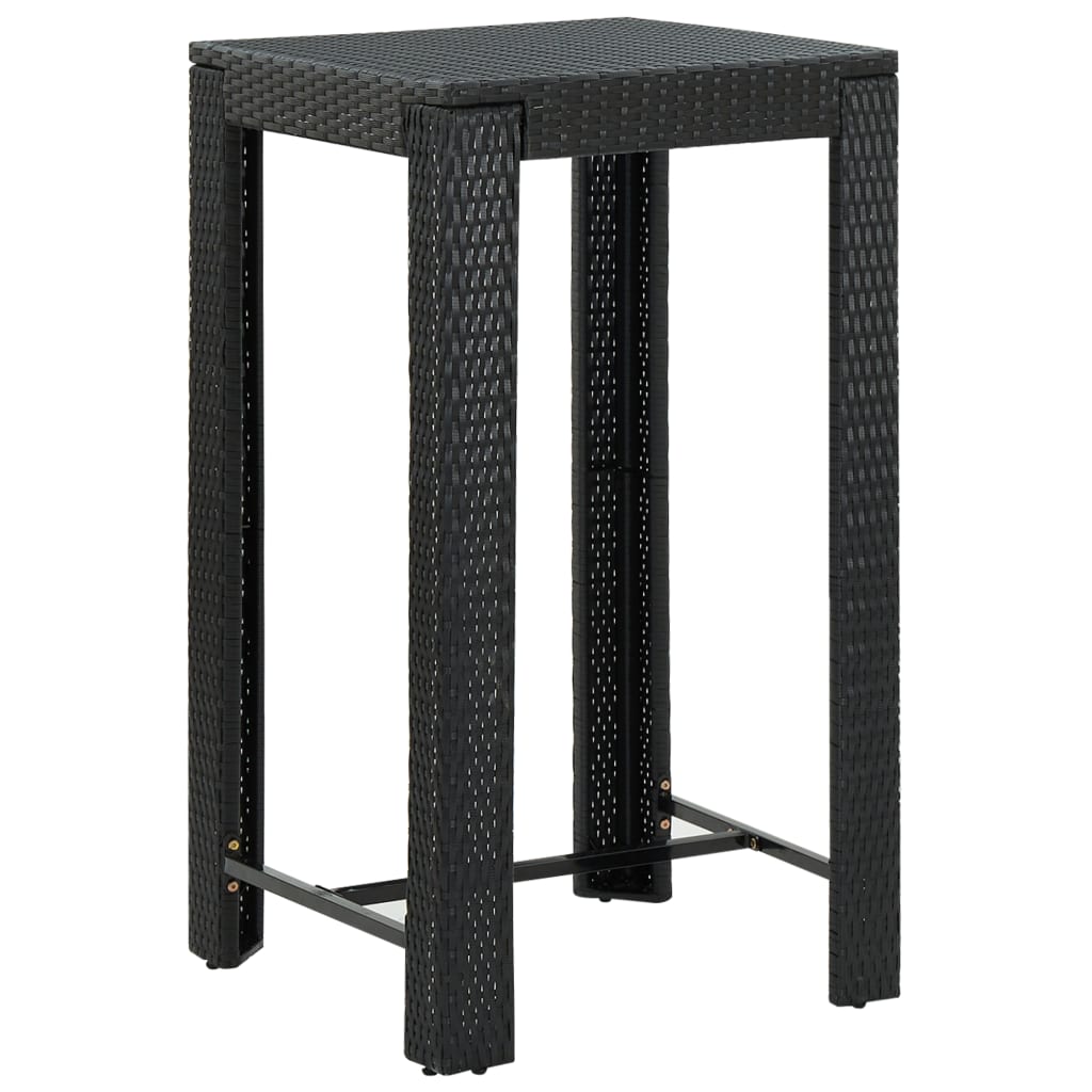 5-Tlg. Gartenbar-Set Mit Kissen Poly Rattan