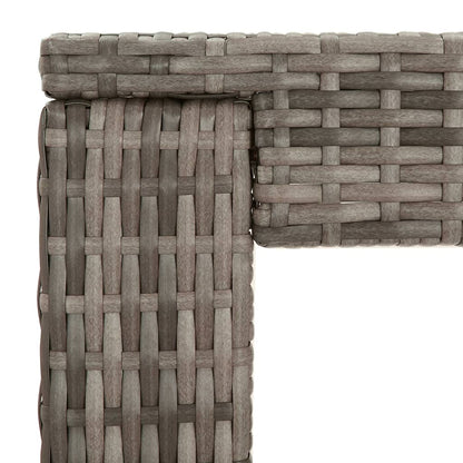 3-Tlg. Gartenbar-Set Mit Kissen Poly Rattan