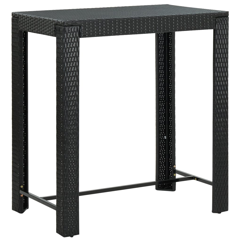 5-Tlg. Gartenbar-Set Mit Kissen Poly Rattan