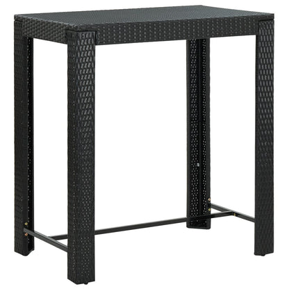 5-Tlg. Gartenbar-Set Mit Kissen Poly Rattan