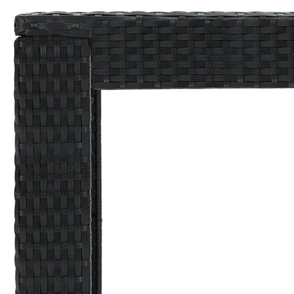 5-Tlg. Gartenbar-Set Mit Kissen Poly Rattan