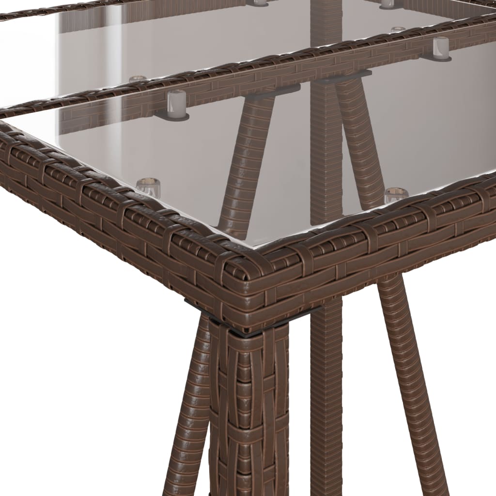 5-Tlg. Gartenbar-Set Mit Kissen Poly Rattan