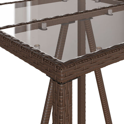 5-Tlg. Gartenbar-Set Mit Kissen Poly Rattan