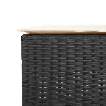 3-Tlg. Gartenbar-Set Mit Kissen Poly Rattan