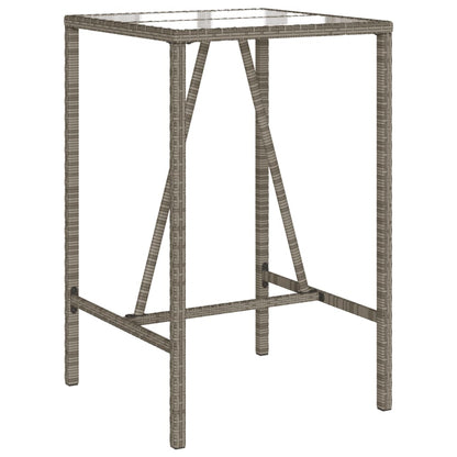 5-Tlg. Gartenbar-Set Mit Kissen Poly Rattan