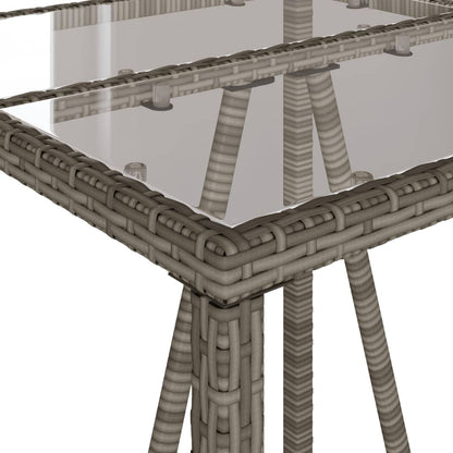 5-Tlg. Gartenbar-Set Mit Kissen Poly Rattan