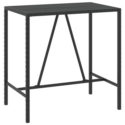 7-Tlg. Gartenbar-Set Mit Kissen Poly Rattan