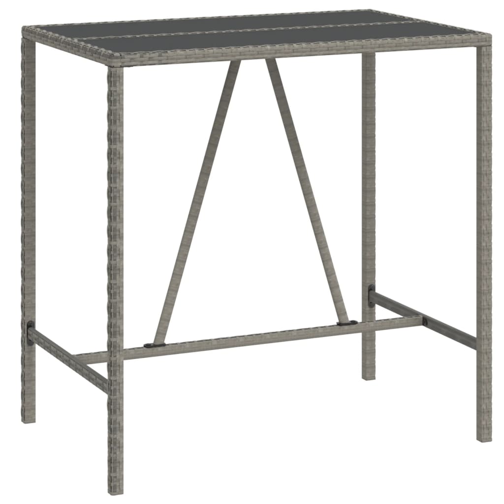 5-Tlg. Gartenbar-Set Mit Kissen Poly Rattan