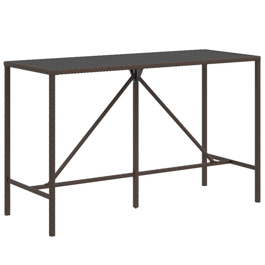 7-Tlg. Gartenbar-Set Mit Kissen Poly Rattan