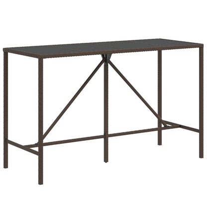 7-Tlg. Gartenbar-Set Mit Kissen Poly Rattan