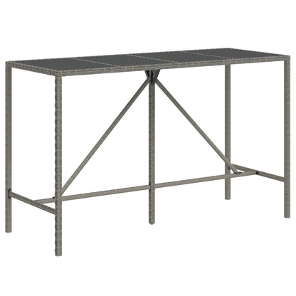 7-Tlg. Gartenbar-Set Mit Kissen Poly Rattan