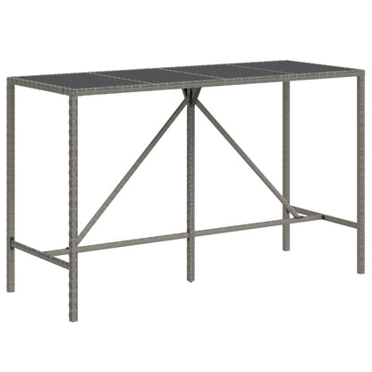 9-Tlg. Gartenbar-Set Mit Kissen Poly Rattan