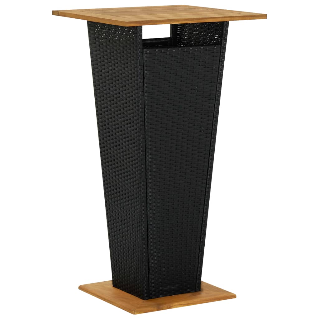 5-Tlg. Gartenbar-Set Mit Kissen Poly Rattan