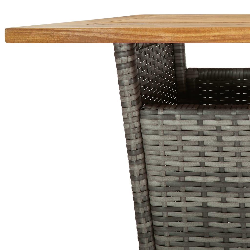 5-Tlg. Gartenbar-Set Mit Kissen Poly Rattan