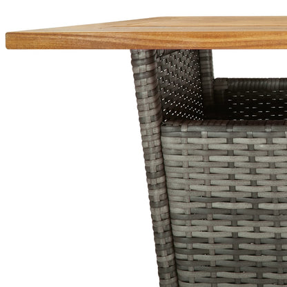 5-Tlg. Gartenbar-Set Mit Kissen Poly Rattan
