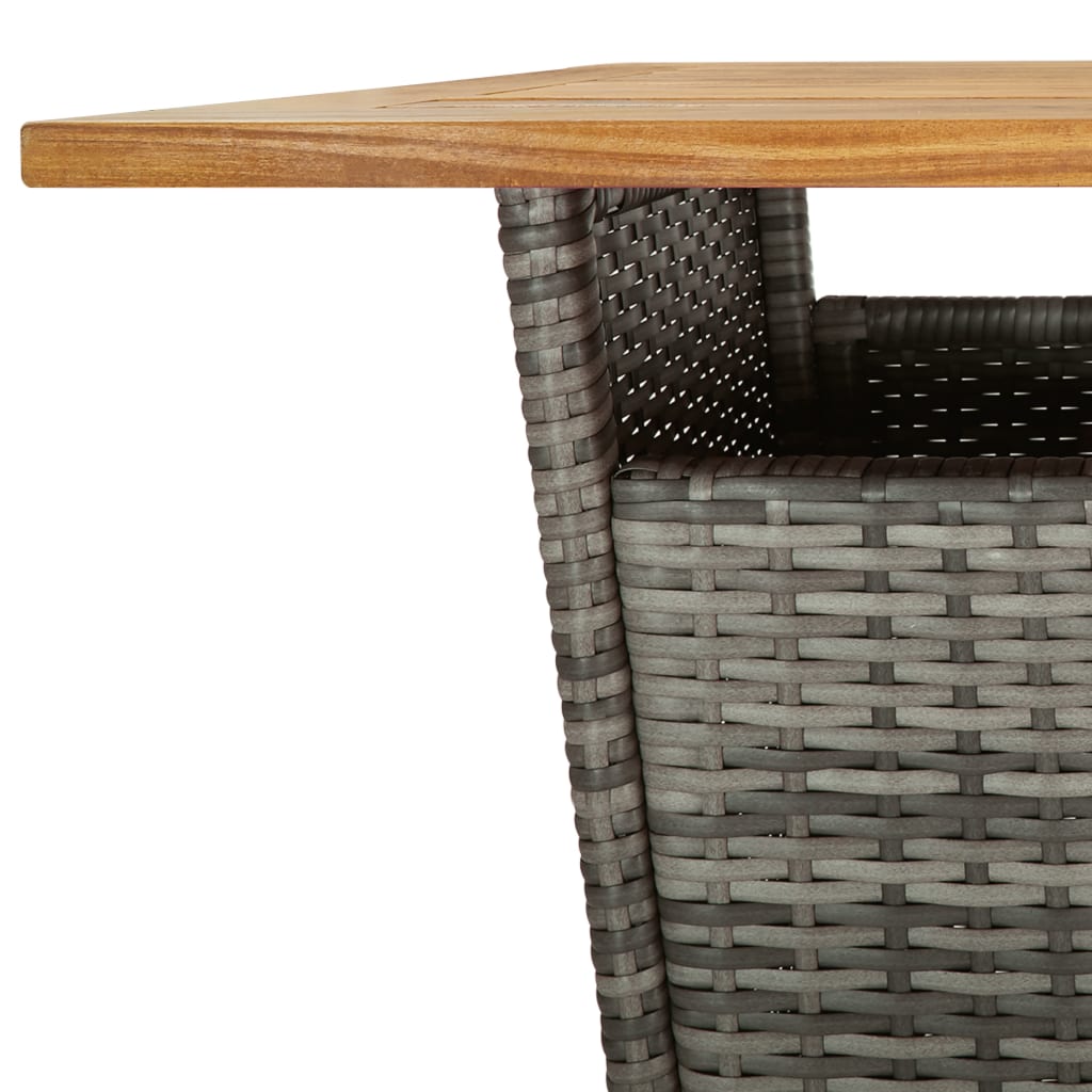 5-Tlg. Gartenbar-Set Mit Kissen Poly Rattan
