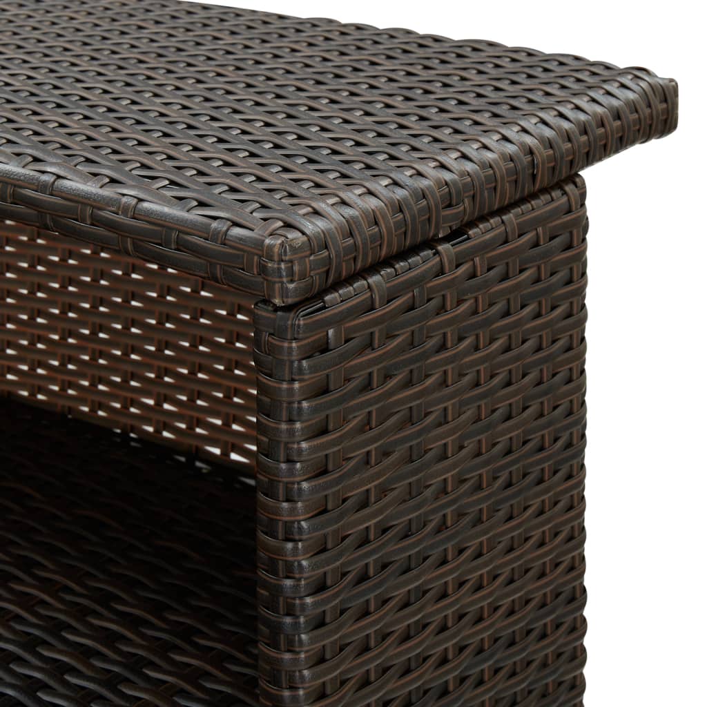 5-Tlg. Gartenbar-Set Mit Kissen Poly Rattan
