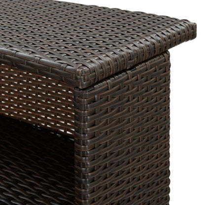 5-Tlg. Gartenbar-Set Mit Kissen Poly Rattan