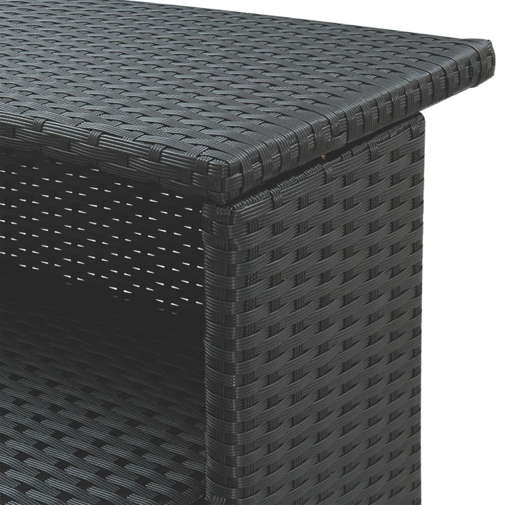 3-Tlg. Gartenbar-Set Mit Kissen Poly Rattan