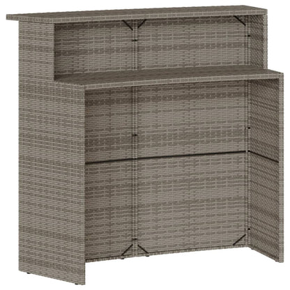 5-Tlg. Gartenbar-Set Mit Kissen Poly Rattan