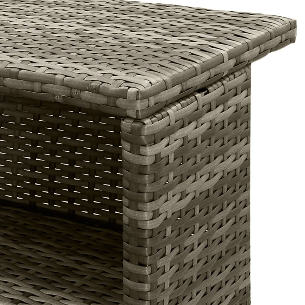5-Tlg. Gartenbar-Set Mit Kissen Poly Rattan