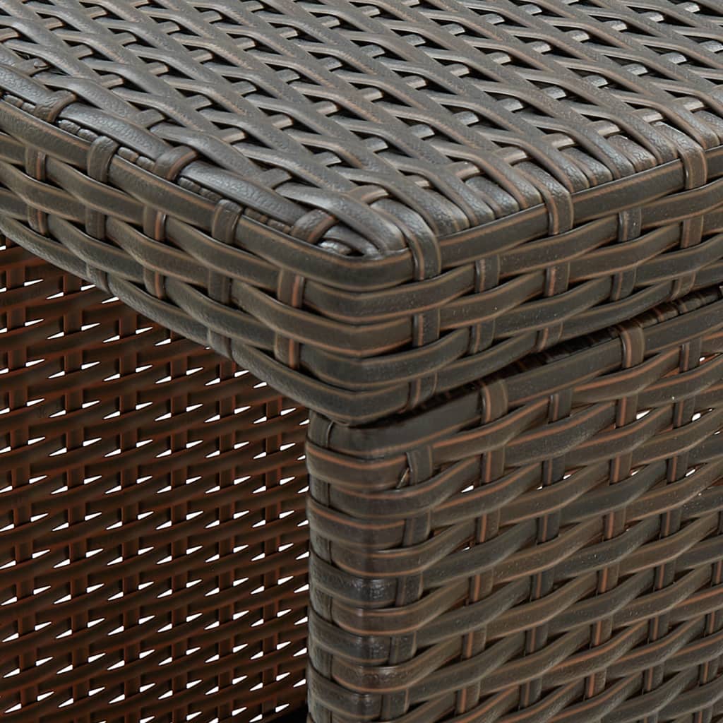 5-Tlg. Gartenbar-Set Mit Kissen Poly Rattan