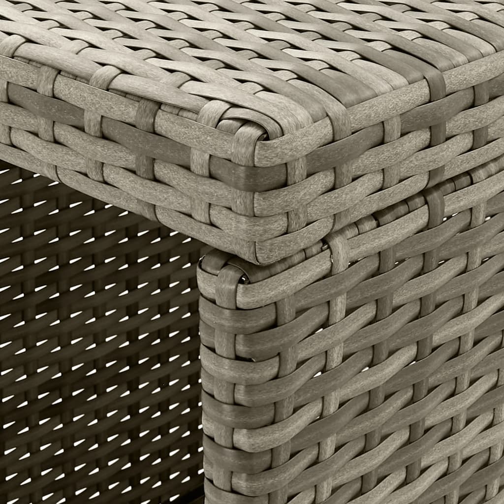 5-Tlg. Gartenbar-Set Mit Kissen Poly Rattan