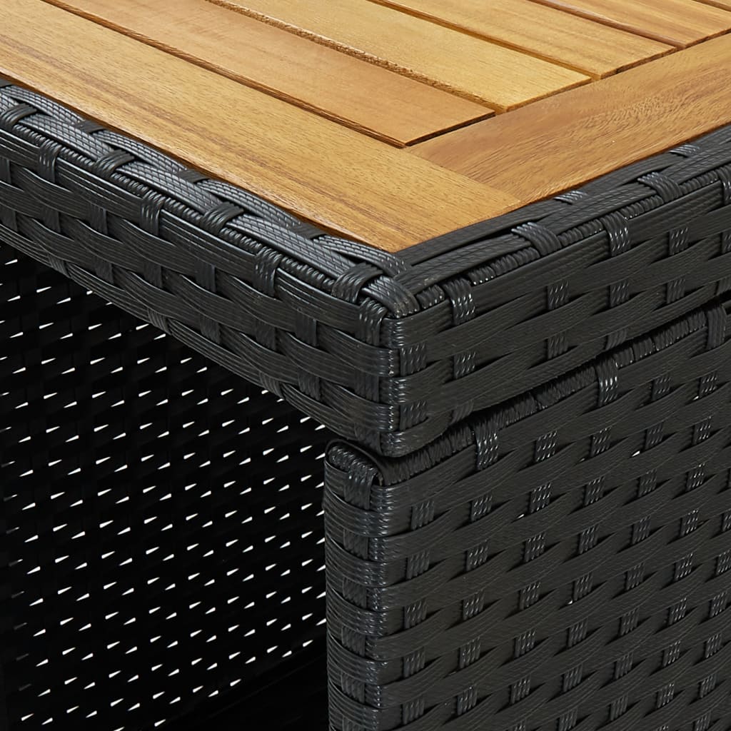 5-Tlg. Gartenbar-Set Mit Kissen Poly Rattan