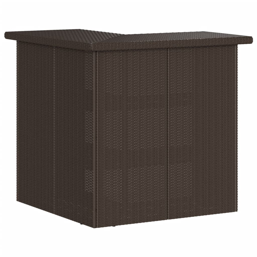 5-Tlg. Gartenbar-Set Mit Kissen Poly Rattan