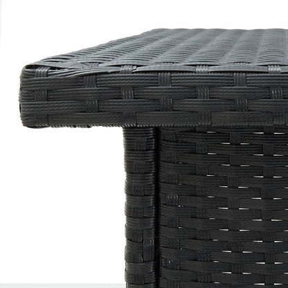 3-Tlg. Gartenbar-Set Mit Kissen Poly Rattan