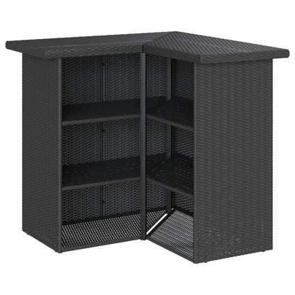 5-Tlg. Gartenbar-Set Mit Kissen Poly Rattan