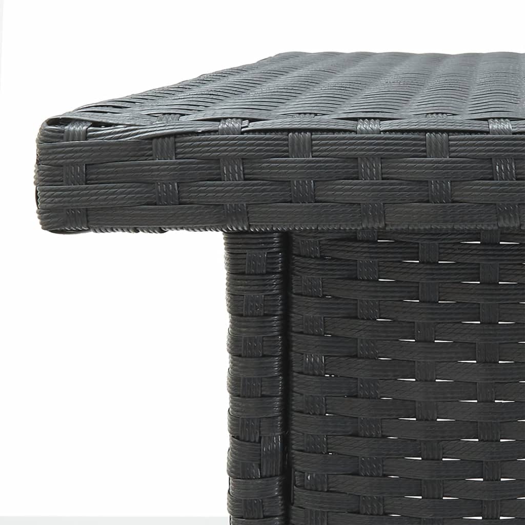 5-Tlg. Gartenbar-Set Mit Kissen Poly Rattan