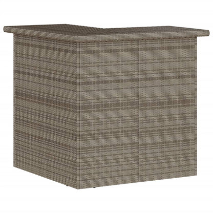 3-Tlg. Gartenbar-Set Mit Kissen Poly Rattan