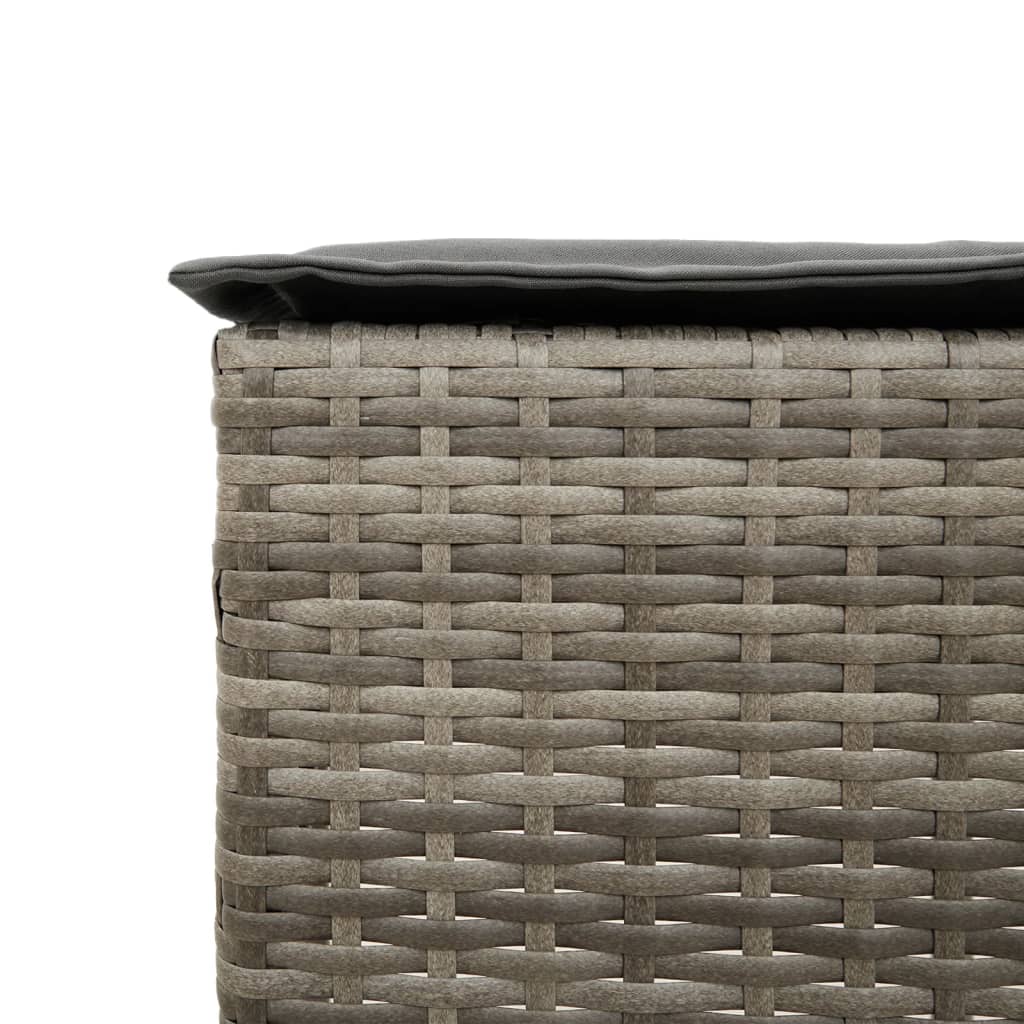 5-Tlg. Gartenbar-Set Mit Kissen Poly Rattan