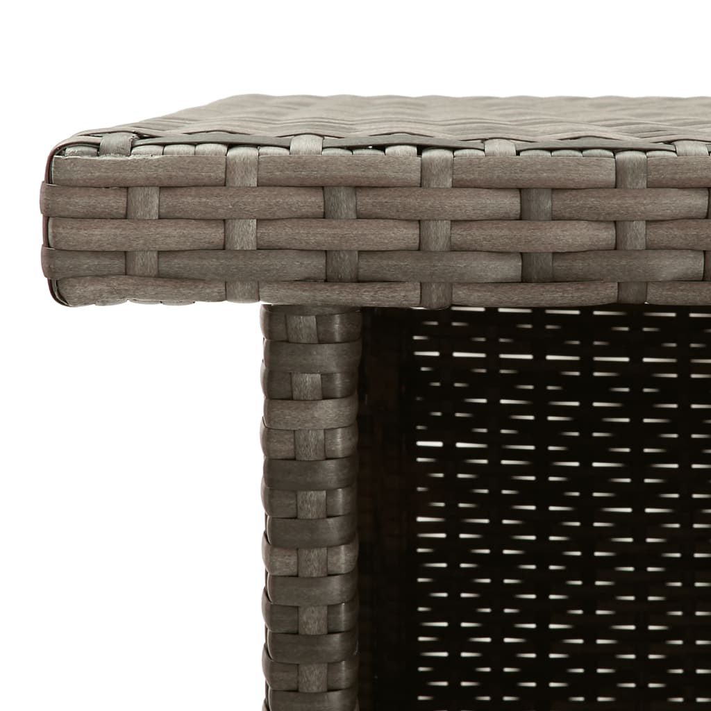 5-Tlg. Gartenbar-Set Mit Kissen Poly Rattan