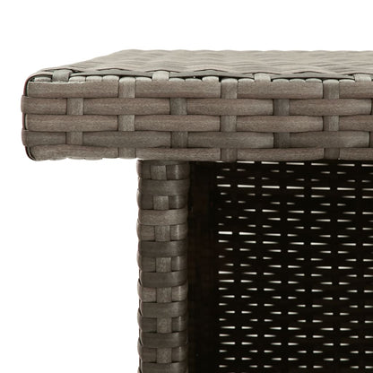 5-Tlg. Gartenbar-Set Mit Kissen Poly Rattan