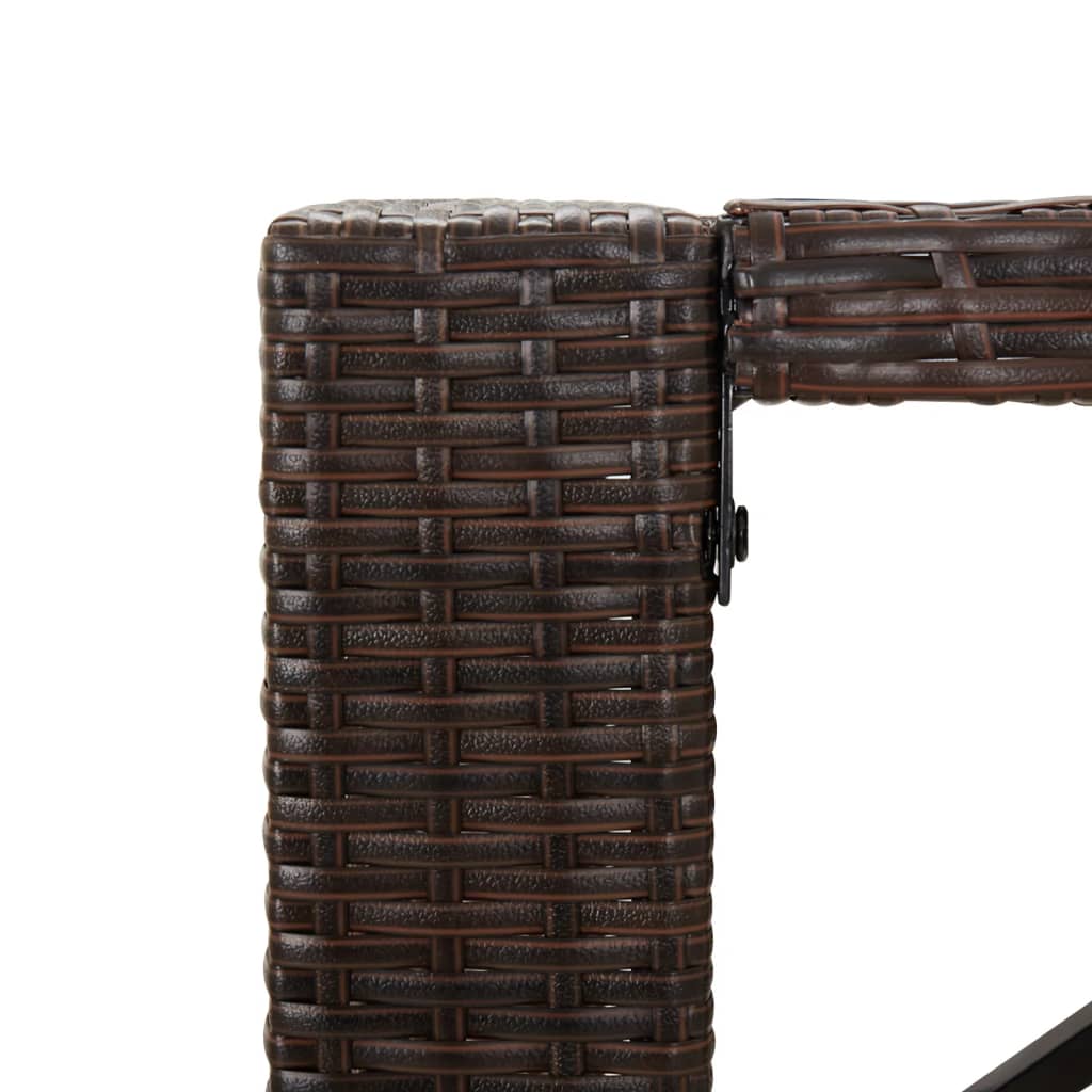 5-Tlg. Gartenbar-Set Mit Kissen Poly Rattan
