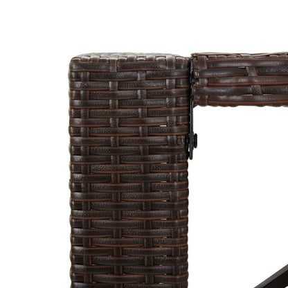 5-Tlg. Gartenbar-Set Mit Kissen Poly Rattan