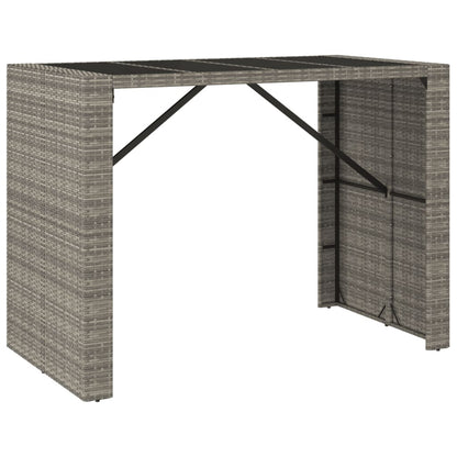 7-Tlg. Gartenbar-Set Mit Kissen Poly Rattan