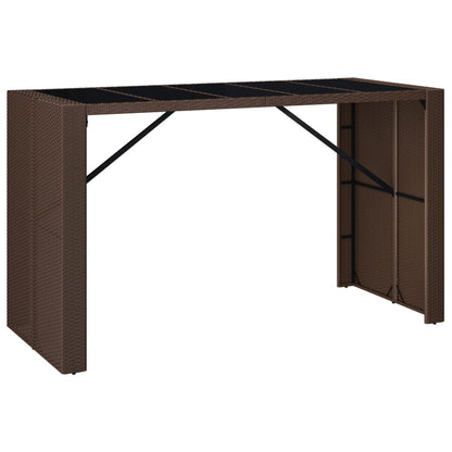 9-Tlg. Gartenbar-Set Mit Kissen Poly Rattan