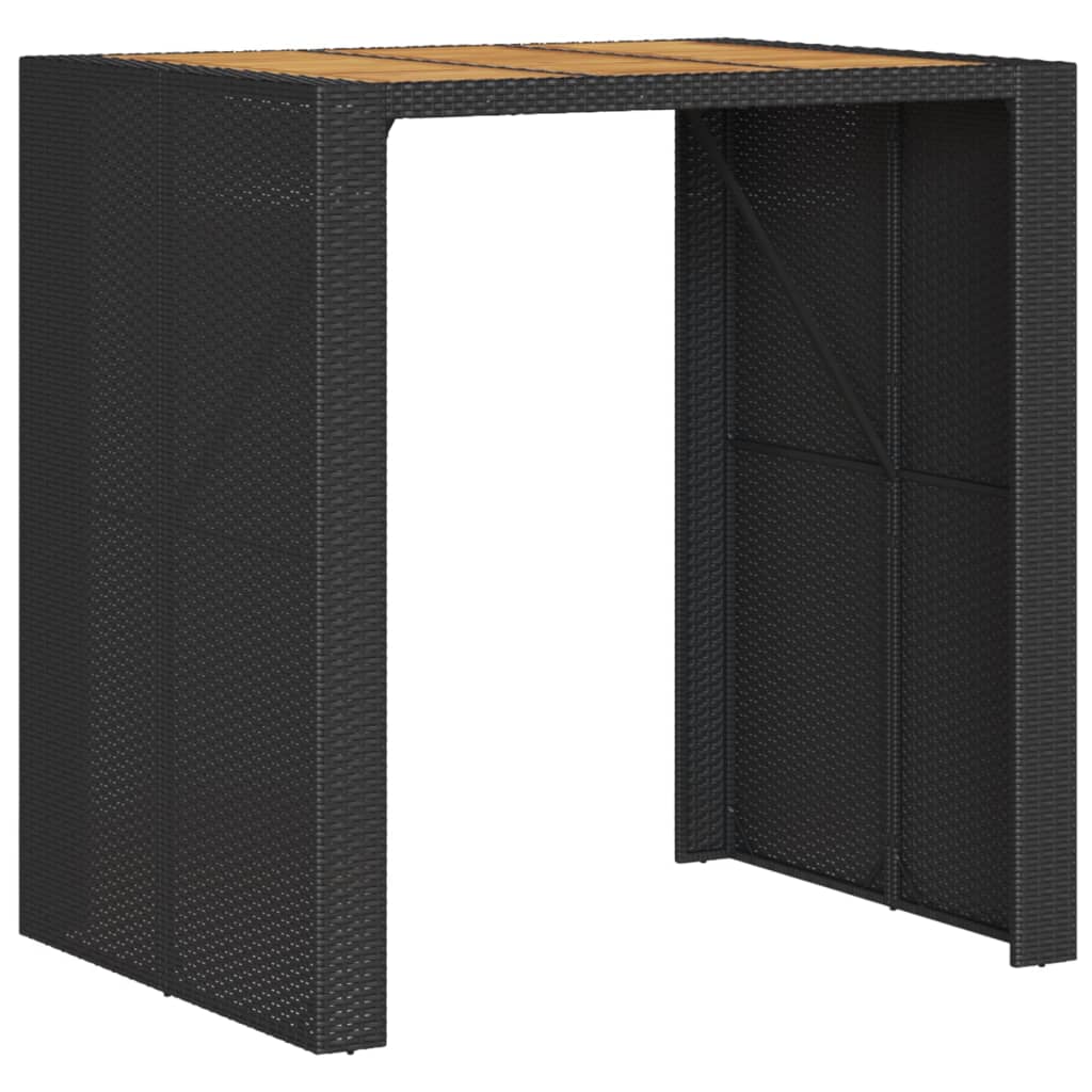 5-Tlg. Gartenbar-Set Mit Kissen Poly Rattan