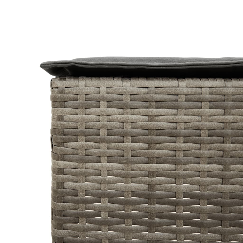 5-Tlg. Gartenbar-Set Mit Kissen Poly Rattan