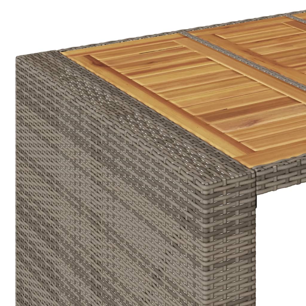 5-Tlg. Gartenbar-Set Mit Kissen Poly Rattan