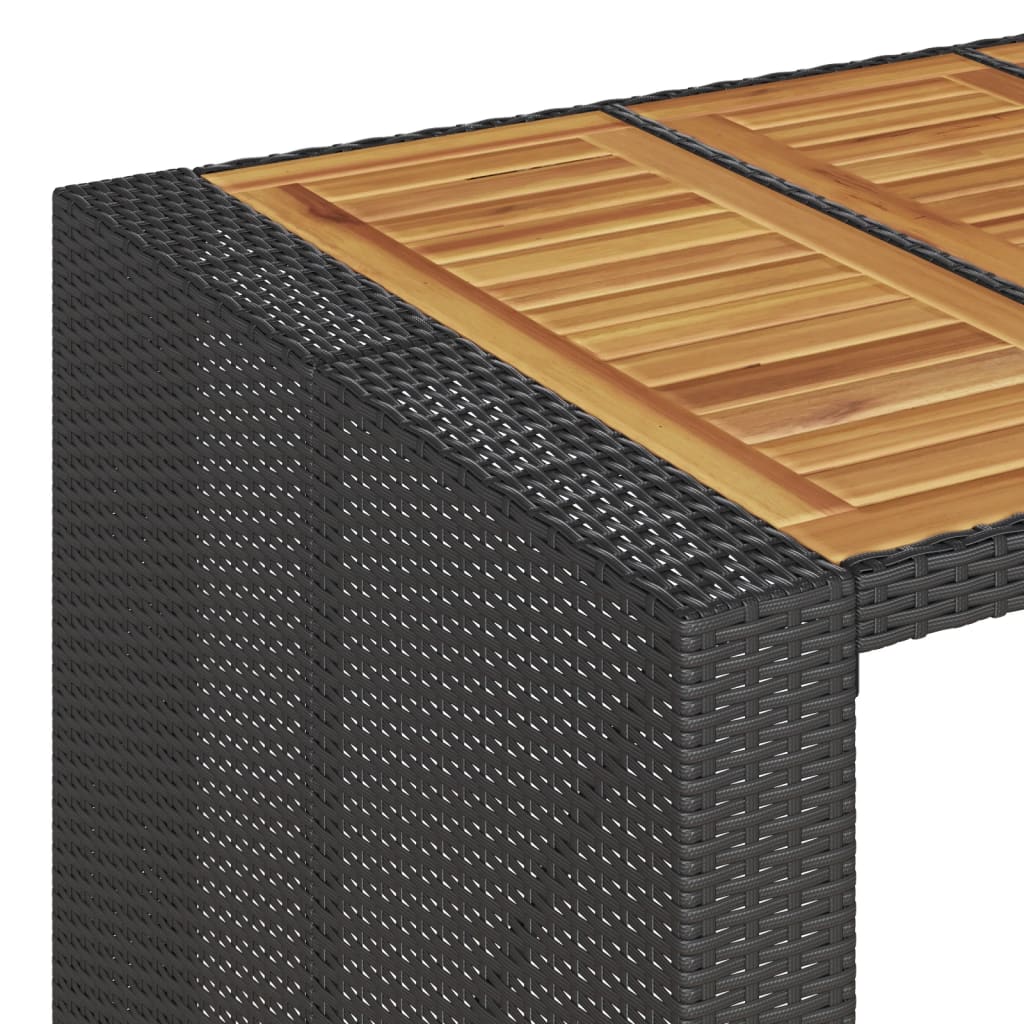 7-Tlg. Gartenbar-Set Mit Kissen Poly Rattan