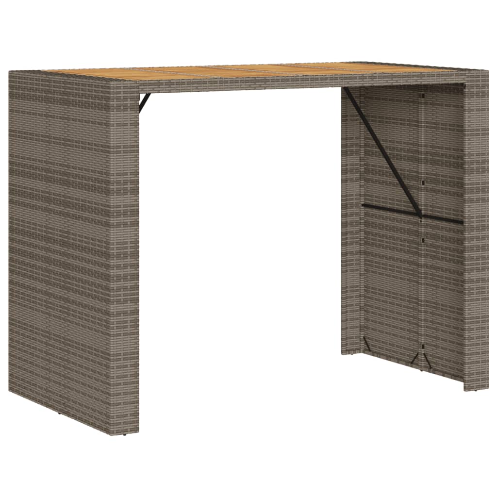 7-Tlg. Gartenbar-Set Mit Kissen Poly Rattan