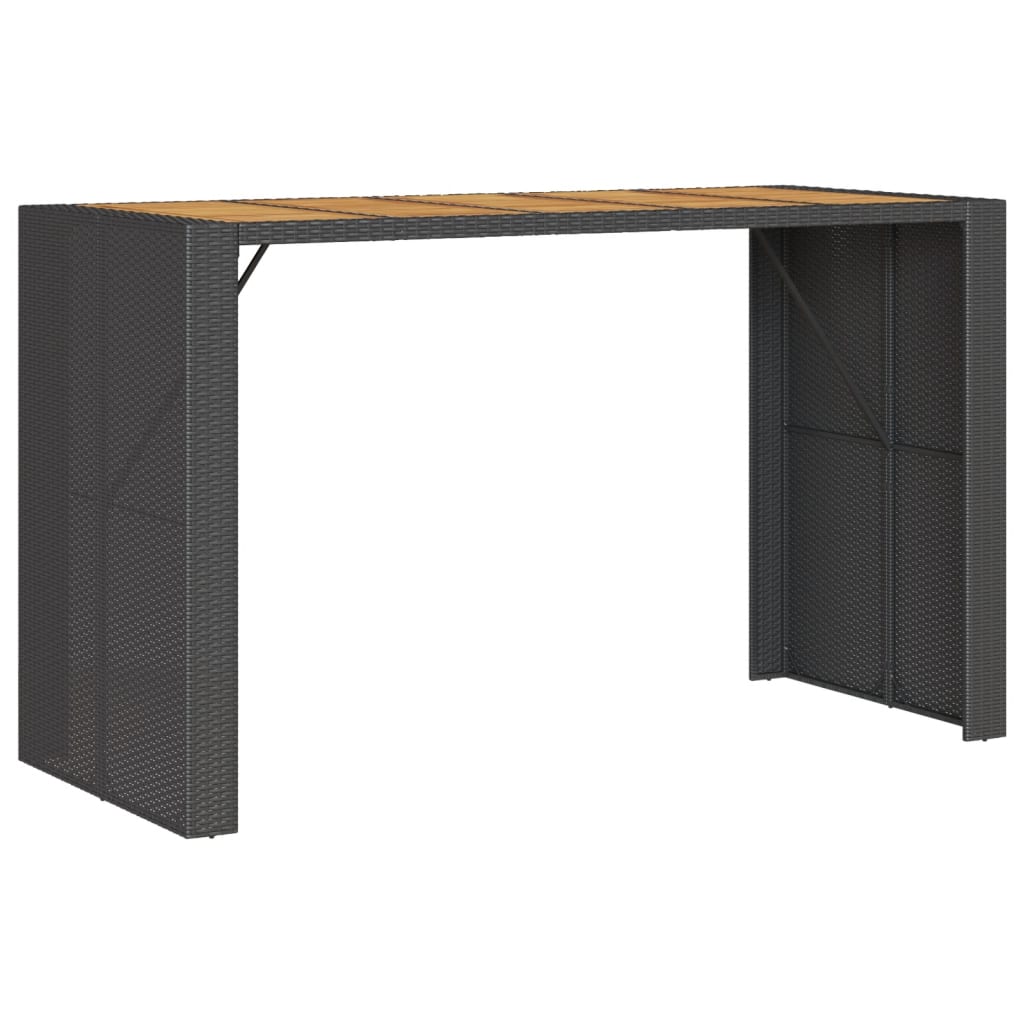 9-Tlg. Gartenbar-Set Mit Kissen Poly Rattan
